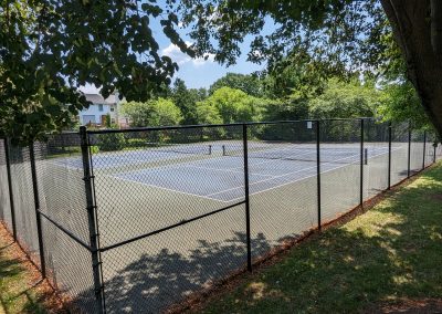 Elevated view of the Park Summit tennis courts