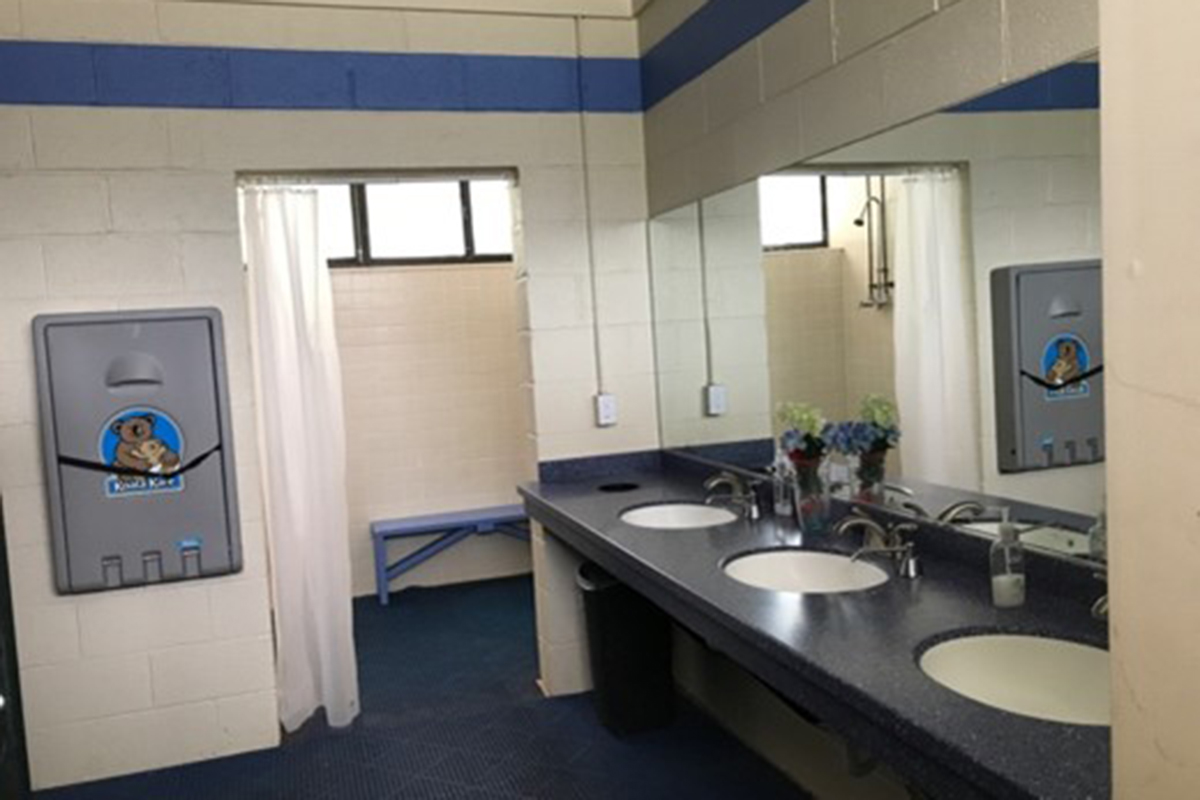 Restroom inside the Park Summit pool house